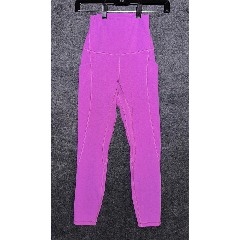 Lululemon Align High-Rise Leggings Size 8 Moonlit Magenta Side Pockets